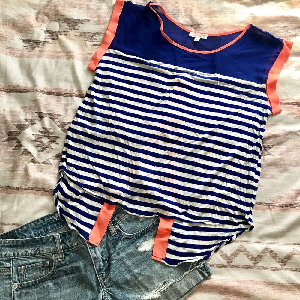 Striped Top With Open Back
